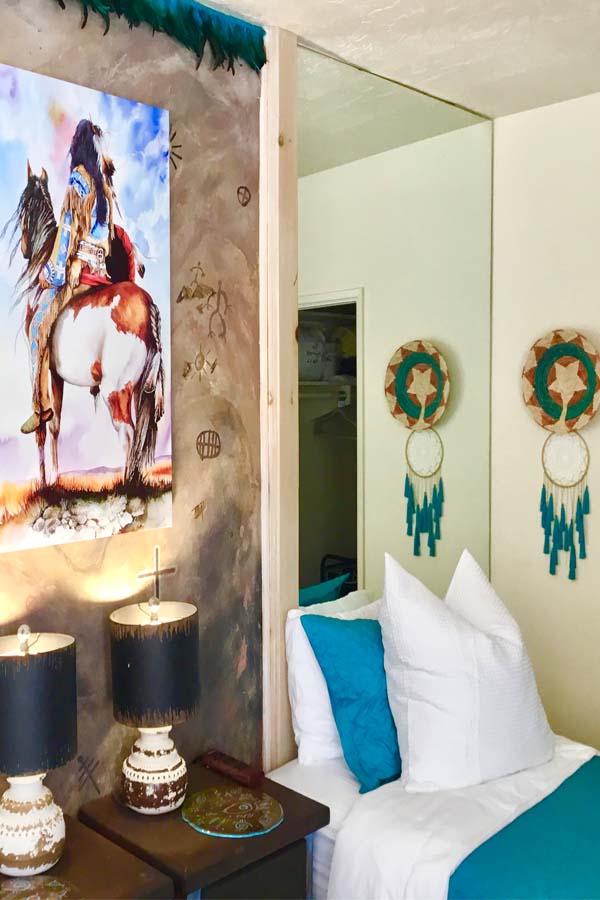 native desert sun guest bedroom twin and art